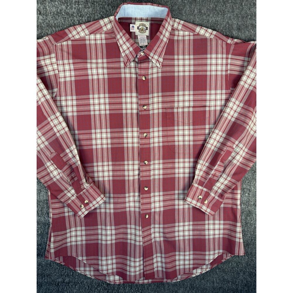 Mens Extra Long Tail Old El Paso Button Up Maroon Western Shirt Made In USA XL